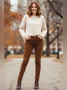 NEW FRAME Le Skinny de Jeanne Pants Style 139021 Mahogany size 25